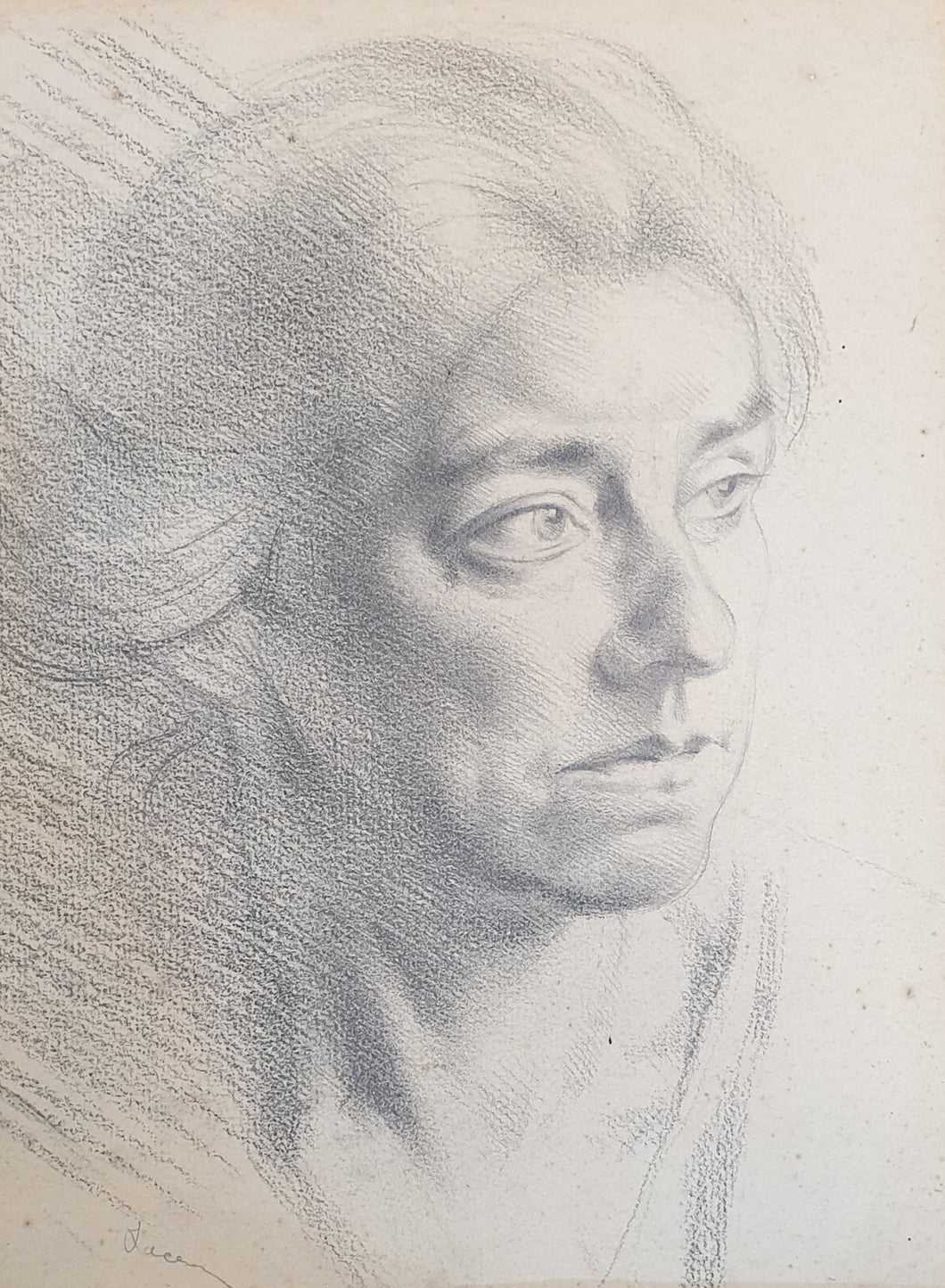 Edward Hill Lacey Pencil Portrait Drawing Circa.1920
