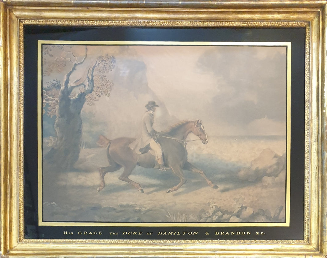 His Grace The Duke Of Hamilton And Brandon Colour Printed Mezzotint Engraving By William Ward After George Garrard 1797