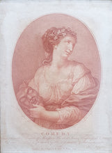 Load image into Gallery viewer, Angelica Kauffman Pair Of Stipple Engravings Comedy And Tragedy 1777
