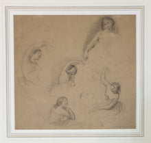 Load image into Gallery viewer, William Edward Frost R.A. A Sheet Of Female Figure Studies Circa.1840
