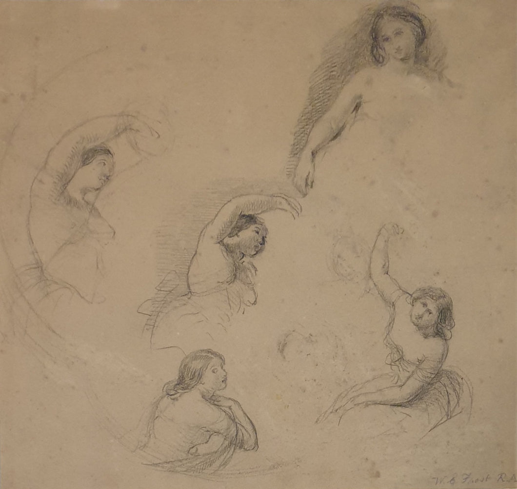 William Edward Frost R.A. A Sheet Of Female Figure Studies Circa.1840