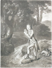 Load image into Gallery viewer, Mezzotint Portrait Of James Sayer Fishing By Richard Houston After Johan Joseph Zoffany 1772
