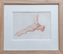 Load image into Gallery viewer, 18th.Century Red Chalk Anatomical Drawing Study Of A Skeletal Foot
