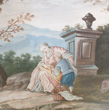 Load image into Gallery viewer, Rococo Landscape With Figures And Urn 18th.Century Gouache Watercolour
