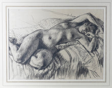 Load image into Gallery viewer, Robert Sargent Austin R.A. Charcoal Drawing Reclining Female Nude 1937
