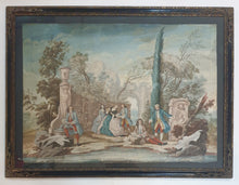 Load image into Gallery viewer, Rococo Landscape With Figures An Allegory Of Poetry 18th.Century Gouache Watercolour Circa.1760
