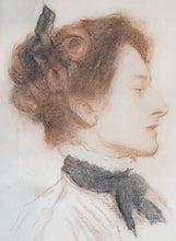 Load image into Gallery viewer, Phil May Portrait Study Of The Artist's Wife Lilian Circa.1885
