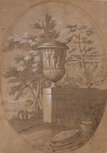 Load image into Gallery viewer, Isaac De Moucheron Study Of An Urn In A Classical Landscape Dutch School Circa.1700.
