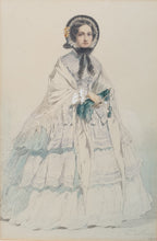 Load image into Gallery viewer, Edmond Eugénie Morin Pencil And Watercolour Drawing Lady Wearing A Bonnet 1858
