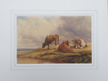 Load image into Gallery viewer, Thomas Baker Of Leamington Watercolour Cattle In A Landscape 1861
