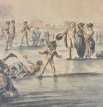 Load image into Gallery viewer, Anne North Watercolour Skating In Hyde Park 1792
