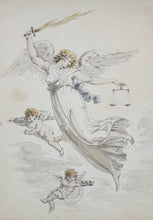 Load image into Gallery viewer, John Samuel Agar Watercolour An Allegory Of Justice Circa.1795
