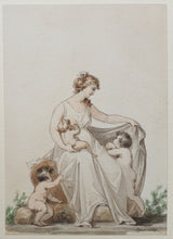 Load image into Gallery viewer, John Samuel Agar Watercolour An Allegory Of Charity 1799
