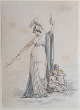 Load image into Gallery viewer, John Samuel Agar Watercolour An Allegory Of Prudence Circa.1795
