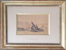 Load image into Gallery viewer, Jean Nicolas Henri De Chacaton French School Orientalist Watercolour The Lion Hunt 1841
