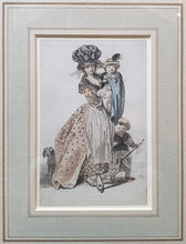 Load image into Gallery viewer, John Collet Watercolour Study Of A Mother And Her Children Circa.1775
