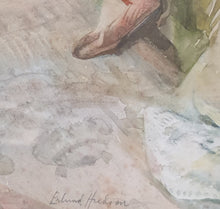 Load image into Gallery viewer, Erlund Hudson Watercolour A Corner Of The Dressing Room Circa.1946
