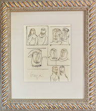 Load image into Gallery viewer, Francis Newton Souza Pen And Ink Drawing Multiple Figures Circa.1960
