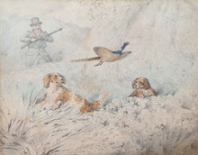 Load image into Gallery viewer, Henry Thomas Alken Pencil And Watercolour Drawing A Sportsman With His Dogs Circa.1820
