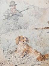 Load image into Gallery viewer, Henry Thomas Alken Pencil And Watercolour Drawing A Sportsman With His Dogs Circa.1820
