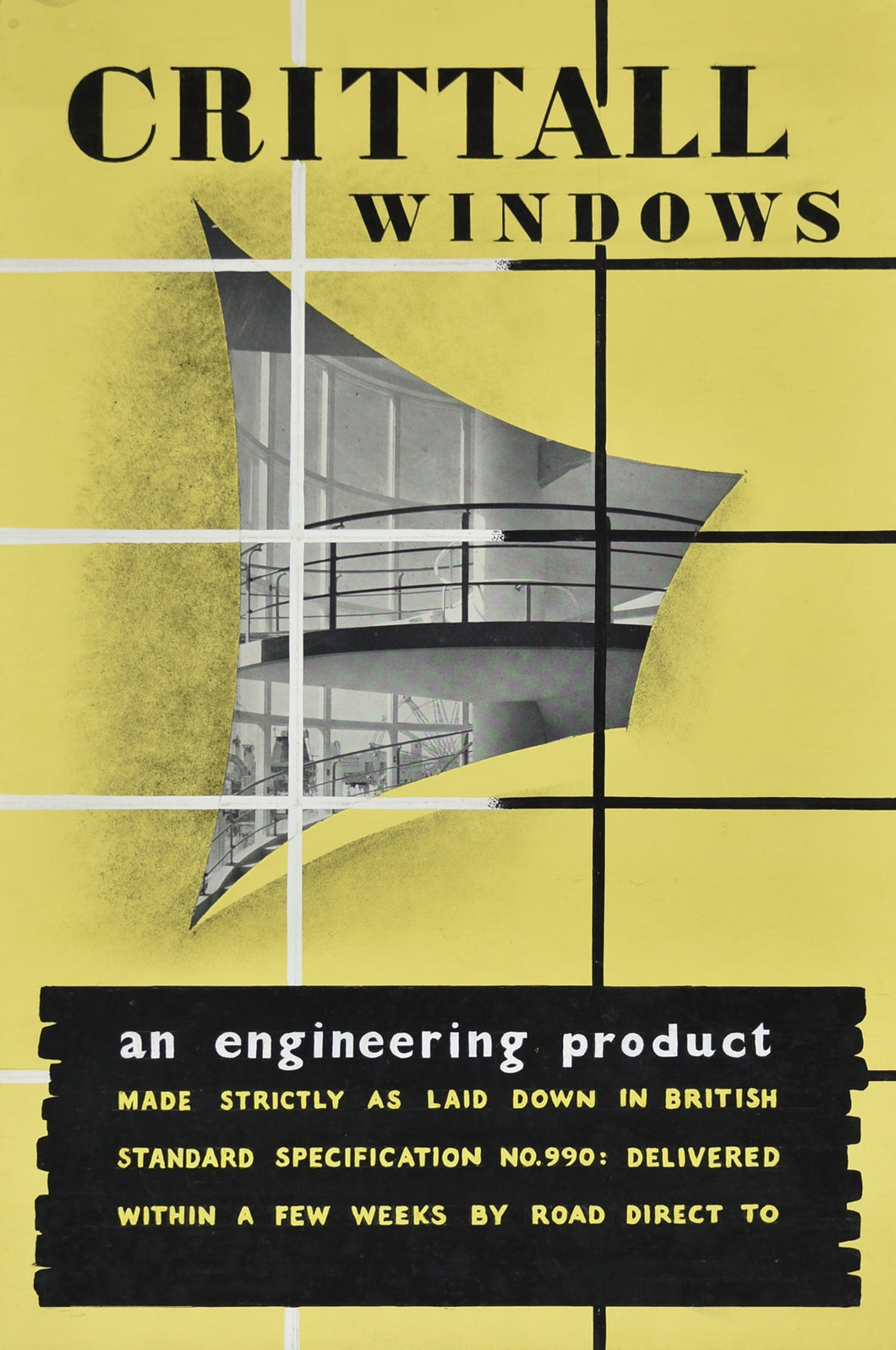 Crittall Windows Original Advertising Design Circa.1960.