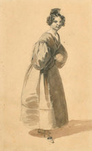 Load image into Gallery viewer, Nicolas-Toussaint Charlet Watercolour Study Of A Young Woman

