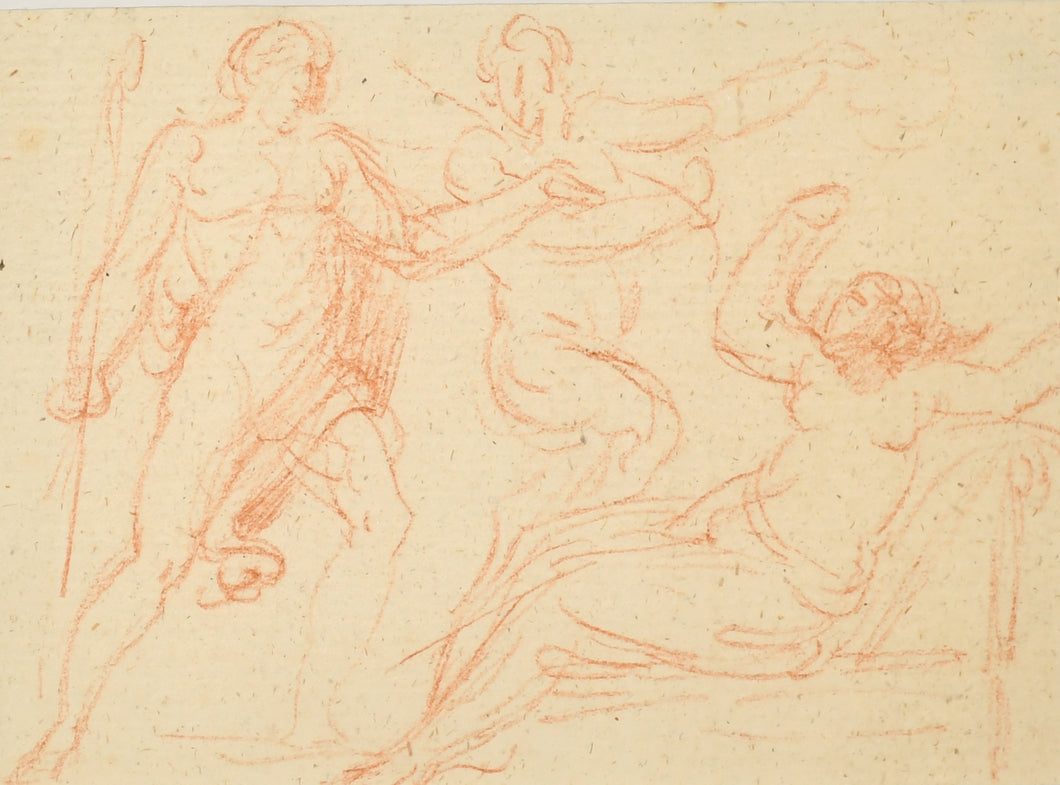 18th.Century French School Red Chalk Drawing