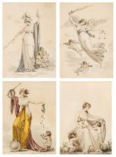 Load image into Gallery viewer, John Samuel Agar Watercolour An Allegory Of Justice Circa.1795
